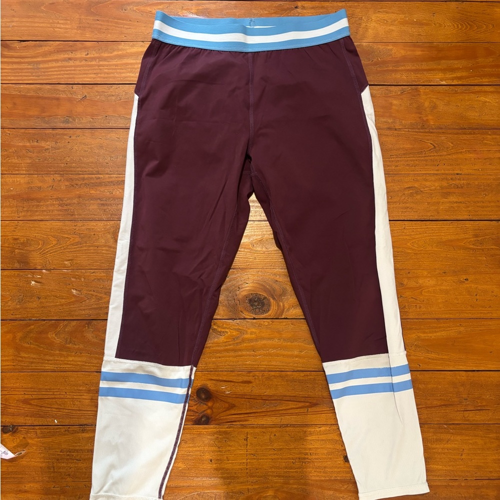 Sweaty Betty Maroon and White Leggings